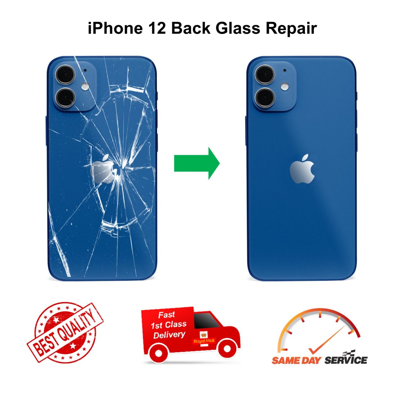 IPhone 12 Broken Back Glass Repair Service Birmingham Tech Guy