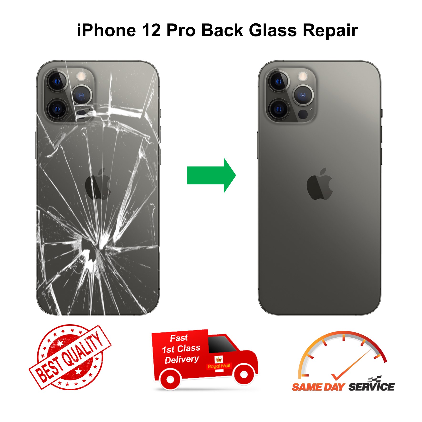 IPhone 12 Pro Broken Back Glass Repair Service Birmingham Tech Guy